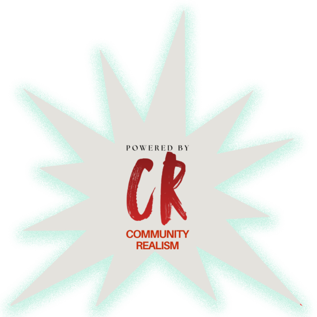 Explosive Logo with CR in the centre. "Powered by Community Realism" in small lettering surrounds it.