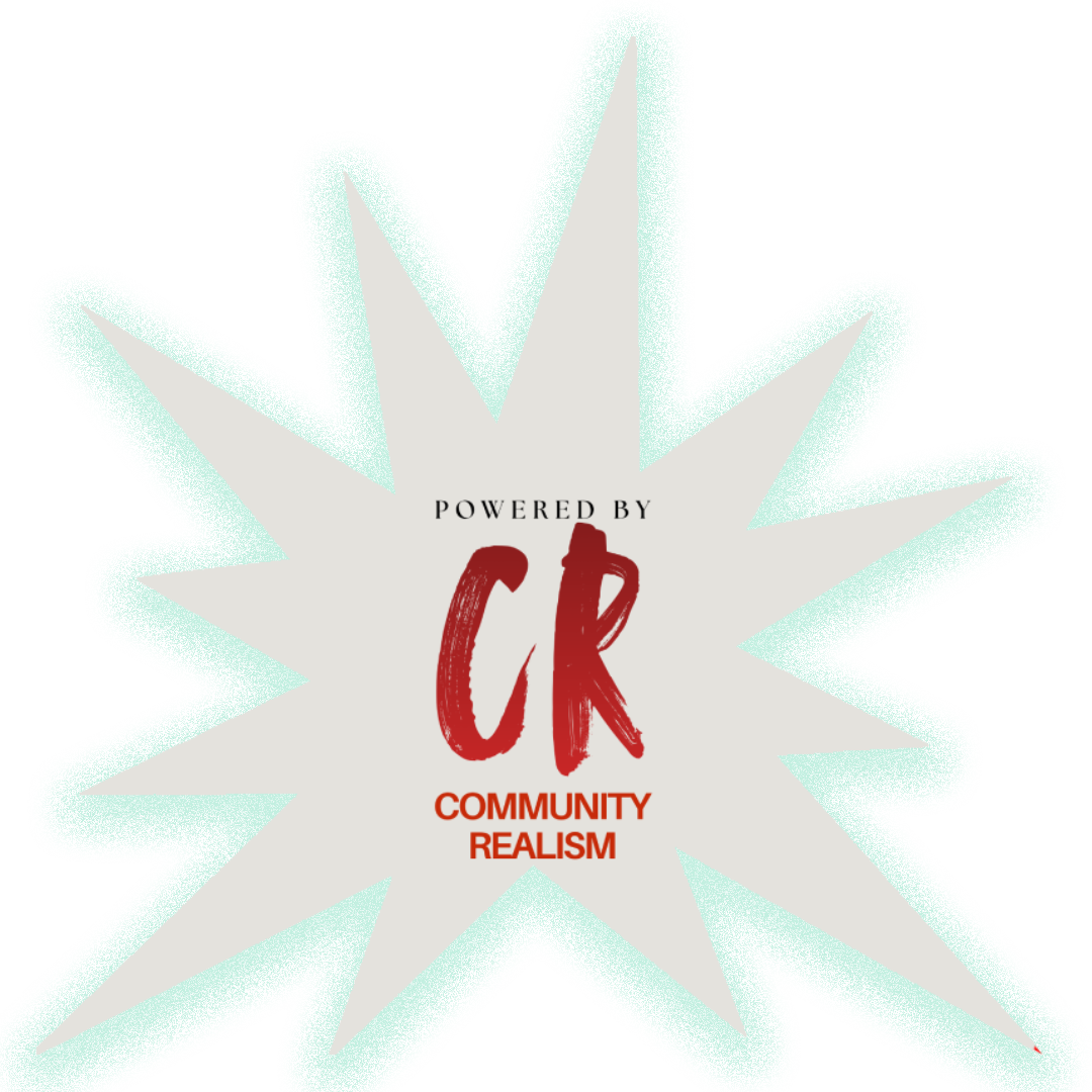 Explosive Logo with CR in the centre. "Powered by Community Realism" in small lettering surrounds it.